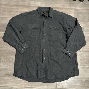 RedHead 2XL ButtonDown Grey Thick Heavy Flannel Button Flap Shirt